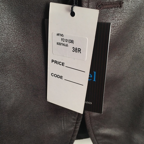 Mens 38R large black sports jacket blazer button unique brown Raffael Uomo - Picture 4 of 16